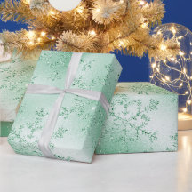 Elegantes Modern Green Christmas Snowflake Muster