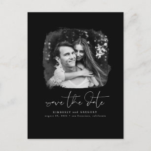 Elegantes Modern Minimalistisches Save the Date Fo Ankündigungspostkarte