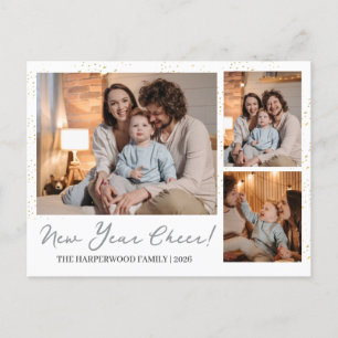 Elegantes modernes 3-jähriges Foto Feiertagspostkarte