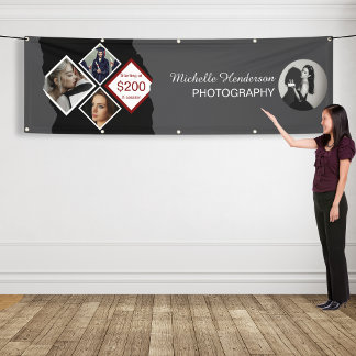 Elegantes, modernes 4-Foto-Mittelstand Banner