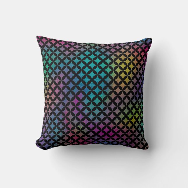 Elegantes modernes, Abstraktes Diamantenmuster Kissen (Vorderseite)