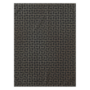 Elegantes modernes abstraktes Gold-Korbflechtmuste Tischdecke