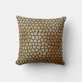 Elegantes, modernes, Abstraktes Goldfliesen-Mosaik Kissen