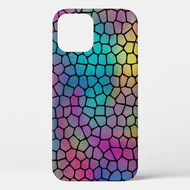 Elegantes modernes, Abstraktes Mosaikmuster Case-Mate iPhone Hülle (Rückseite)