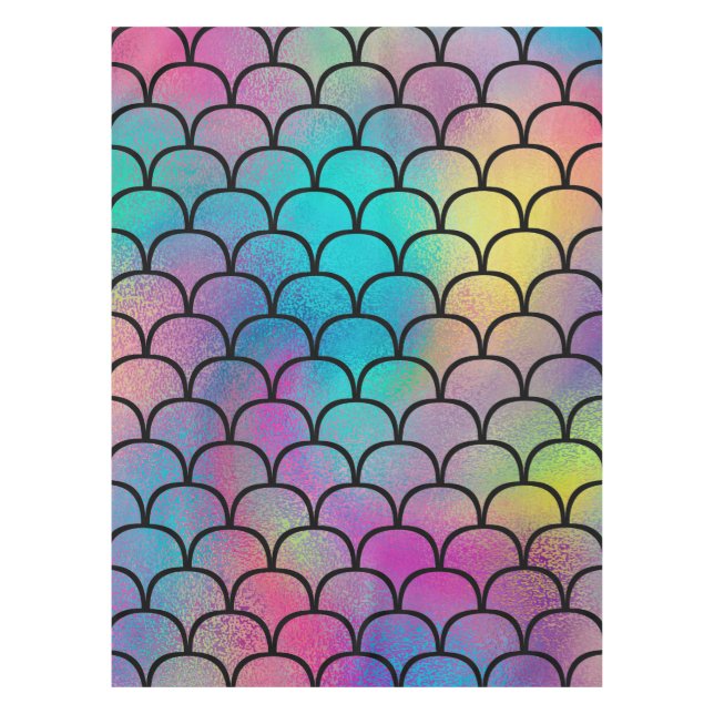 Elegantes modernes Abstraktes Regenbogenmuster | Tischdecke (Vorderseite)