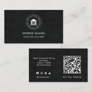 Elegantes modernes benutzerdefiniertes Logo minima Visitenkarte