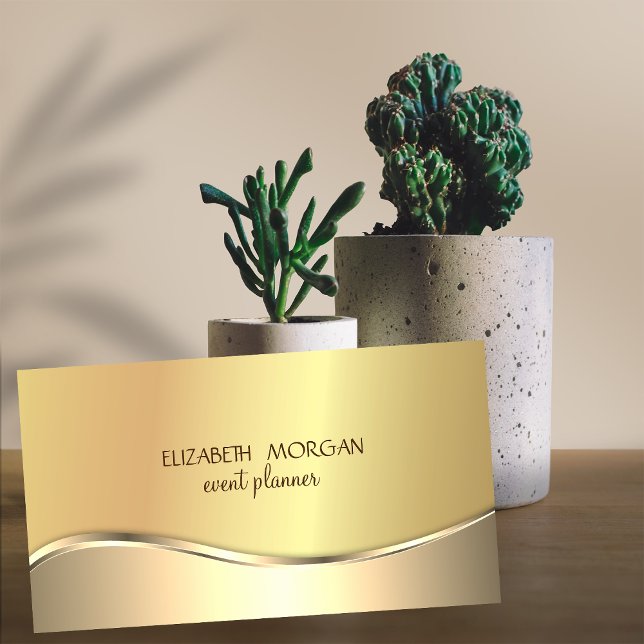 Elegantes, modernes, Beruflich einfaches Gold Visitenkarte (Von Creator hochgeladen)