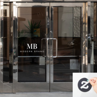 Elegantes modernes Beruflich-Minimal-Monogramm Fensteraufkleber