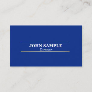 Elegantes modernes Berufliches Design Blue Gold Visitenkarte