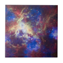 Elegantes, modernes Blue Black Space Landschaftsbi Fliese