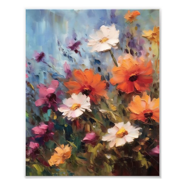 elegantes, modernes Blumenmotiv Fotodruck (Vorne)