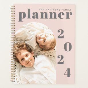 Elegantes, modernes Blush Pink Custom Family Foto  Planer