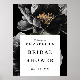 Elegantes modernes Brautparty Begrüßung Poster