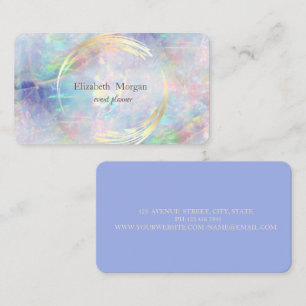 Elegantes modernes Circle Violet, Gold, Opal Visitenkarte
