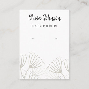 Elegantes, modernes Dandelion Jewelry Earring Disp Visitenkarte