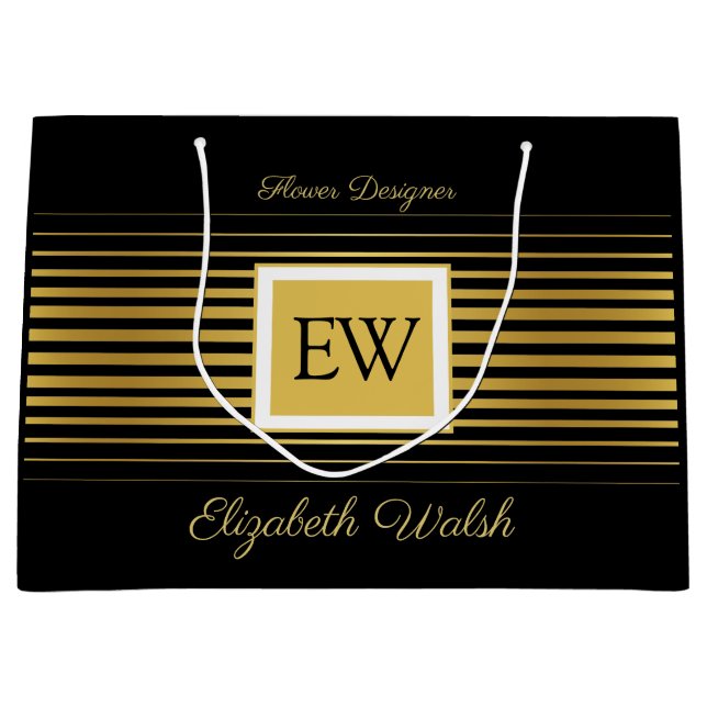 Elegantes modernes Design Minimalistisch verbliche Große Geschenktüte (Vorderseite)