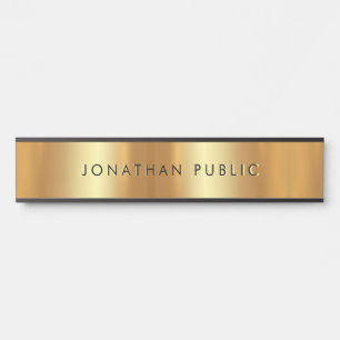 Elegantes modernes Design Vorlage Schwarz & Gold Türschild