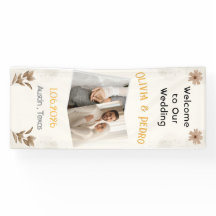Elegantes modernes Design Willkommensfoto Hochzeit