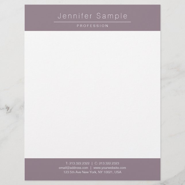 Elegantes, modernes, einfaches Design-Template Ber Briefbogen (Vorderseite)