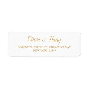 Elegantes, modernes, einfaches Hochzeitsrücksendes