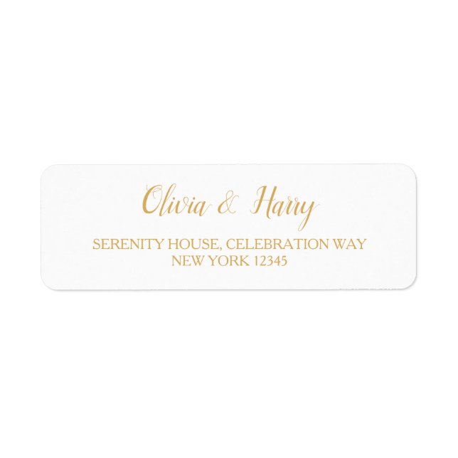 Elegantes, modernes, einfaches Hochzeitsrücksendes (Vorne)