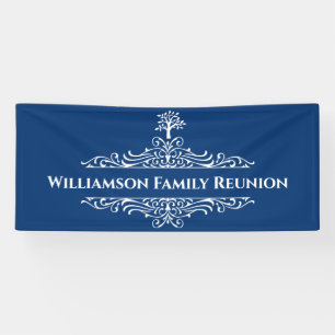 Elegantes modernes Familienstammbaum-Monogramm-Eve Banner