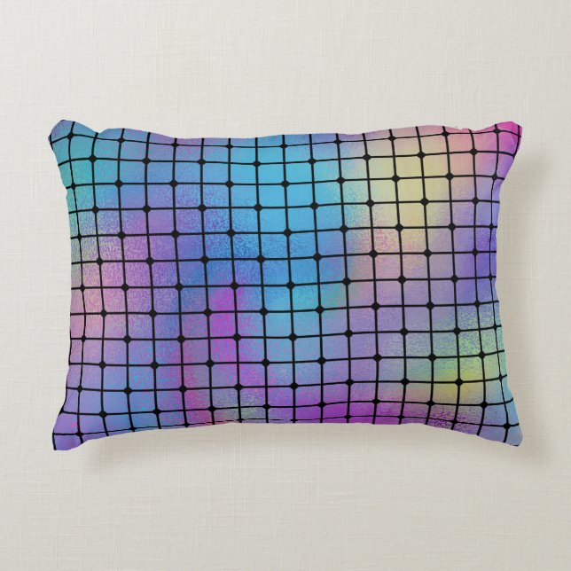 Elegantes, modernes, farbenfroh gestaltetes Fliese Dekokissen (Vorderseite)