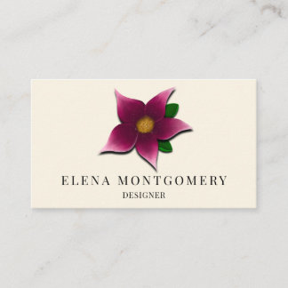 Elegantes modernes Floraldesign Visitenkarte