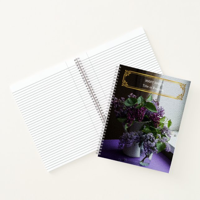 Elegantes, modernes, florales Gold Notizbuch (Innenseite)
