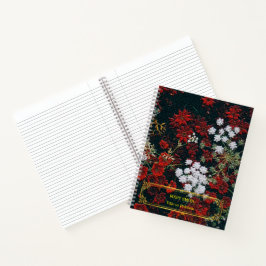 Elegantes, modernes, florales Gold Notizbuch