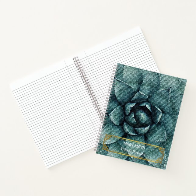 Elegantes, modernes, florales Gold Notizbuch (Innenseite)