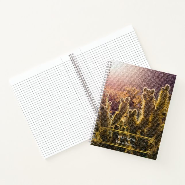 Elegantes, modernes, florales Gold Notizbuch (Innenseite)