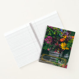 Elegantes, modernes, florales Gold Notizbuch