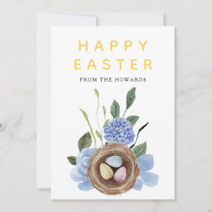 Elegantes modernes florales Ostern Frohe Ostern Feiertagskarte