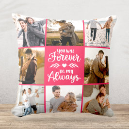 Elegantes, modernes Foto Collage Rotes Geschenk Kissen