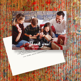 Elegantes modernes Foto Dankeskarte