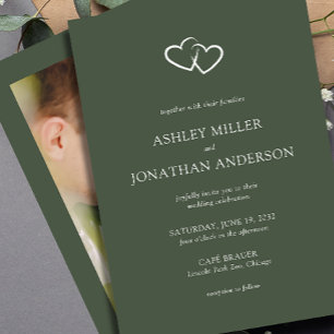 Elegantes, modernes Foto für Hochzeiten Einladung