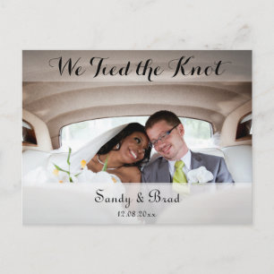 Elegantes, modernes Foto für Hochzeiten Postkarte