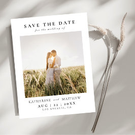 Elegantes modernes Foto Hochzeit rettet das Datum Ankündigungspostkarte