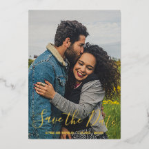 Elegantes modernes Foto Hochzeit rettet das Datum