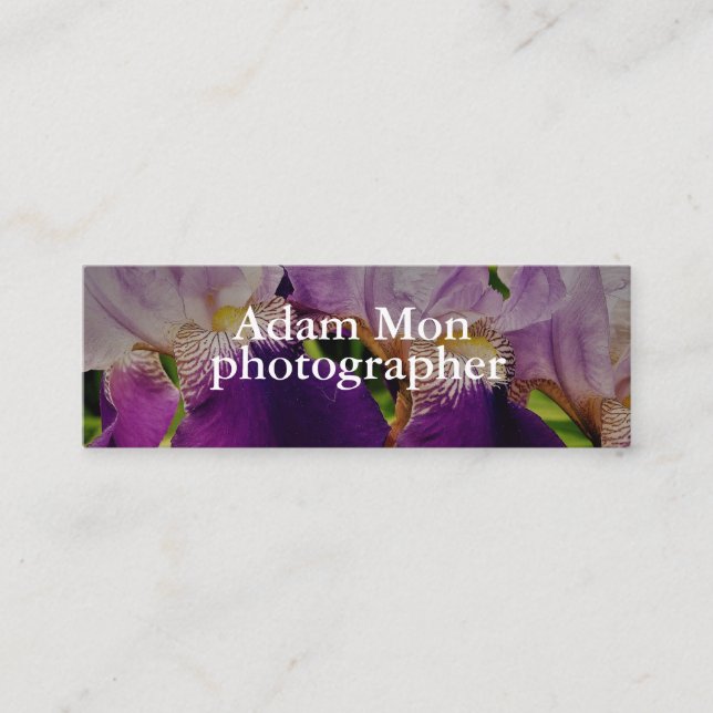 Elegantes modernes Foto Mini Business Card Mini Visitenkarte (Vorderseite)
