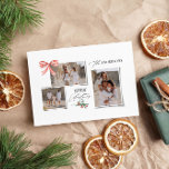 Elegantes, modernes Foto mit rotem Bug Feiertagskarte<br><div class="desc">Elegante moderne,  traditionelle Rot-Bug-Multiskript und Serifen-Typografie Frohe Weihnachts-Foto Weihnachtskarte.</div>