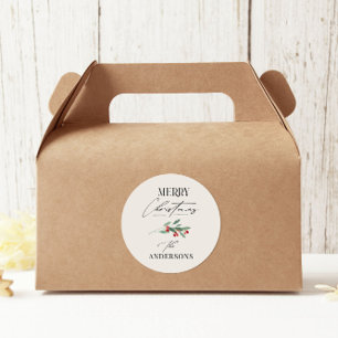 Elegantes, modernes Foto mit rotem Bug Runder Aufkleber