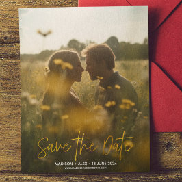 Elegantes Modernes Foto Save the Date Postkarte