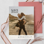 Elegantes modernes Foto Save the Date Postkarte<br><div class="desc">Elegantes Modernes Foto Save the Date Postkarte</div>