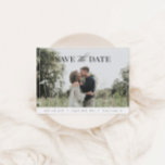 Elegantes Modernes Foto Save the Date Postkarte<br><div class="desc">Elegantes Modernes Foto Save the Date Postkarte</div>