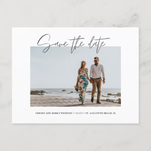 Elegantes modernes Foto Save the Date Postkarte