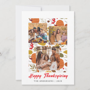 Elegantes modernes Foto zum Erntedankfest Herbst Feiertagskarte