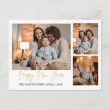 Elegantes modernes Frohes Neues Jahr 3 Multi Foto