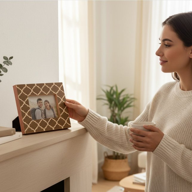 Elegantes modernes geometrisches Muster aus Holz Geätzte Rahmen (Von Creator hochgeladen)